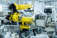 最先端テクノロジーの自動ロボット